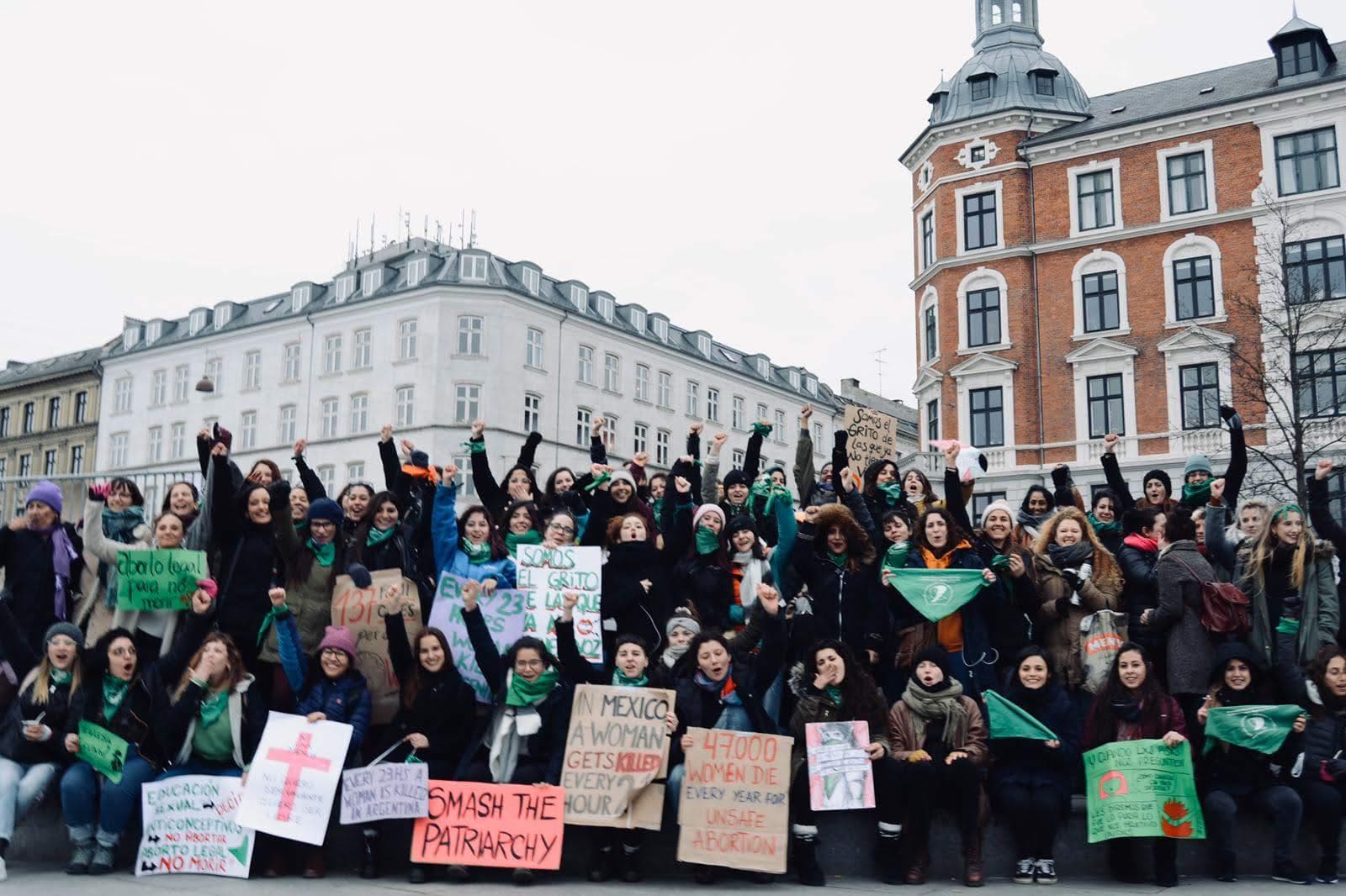 La Grupa en una manifestación en Copenhague